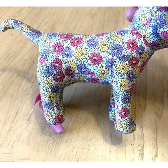VTG Y2K Victorias Secret Dog Floral Flower LOVE Daisy Stuffed Animal Mini 2009 - Picture 7 of 12